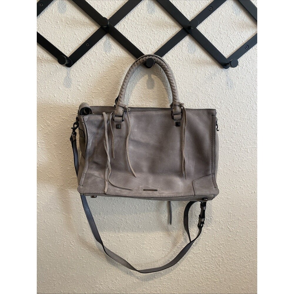 Rebecca Minkoff Regan Satchel in a light gray